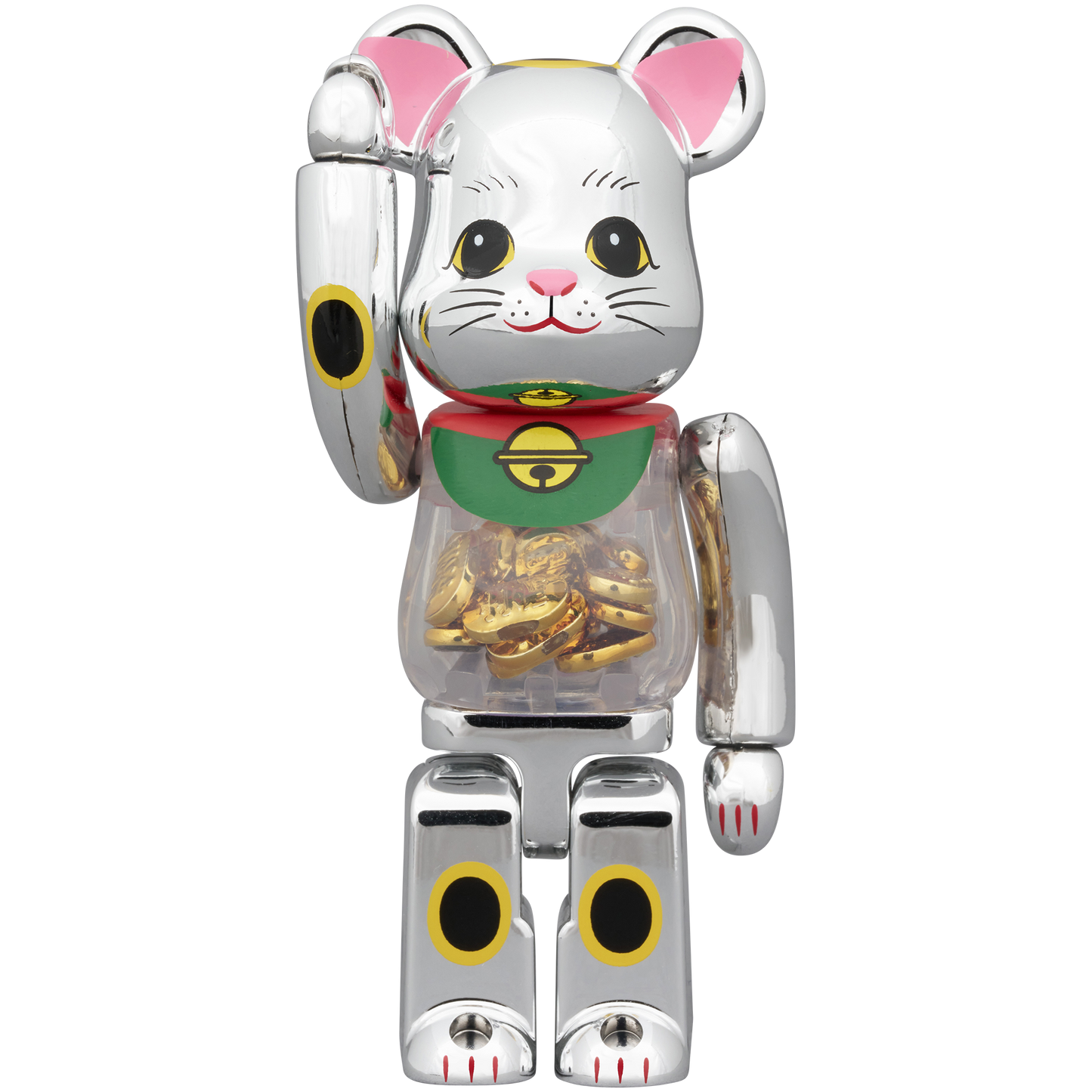 BE@RBRICK 招き猫 小判 千万両 銀メッキ 100％ & 400％_1
