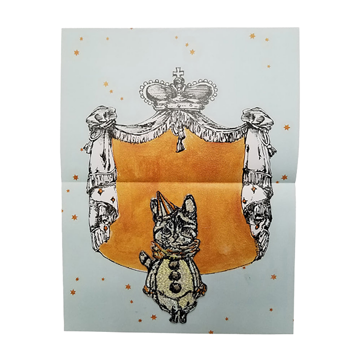 gris gris des BONBON オリジナル刺繍ワッペン／カードセット 猫の案内人（2個セット）（刺繍ワッペン、カード1枚、封筒1枚）