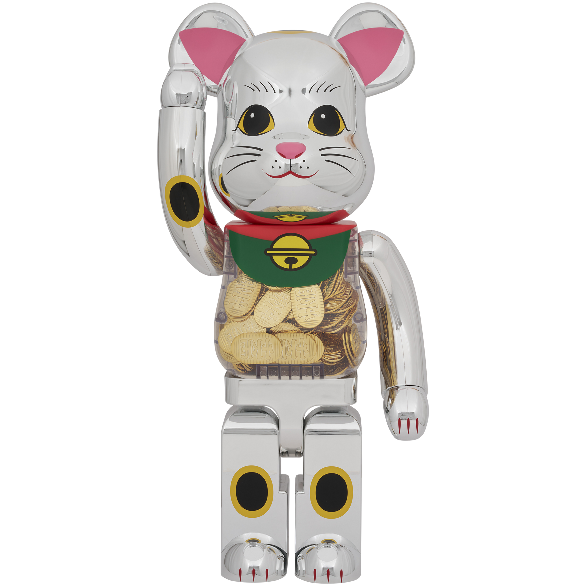 BE@RBRICK 招き猫 小判 千万両 銀メッキ 1000％ | MEDICOM TOY