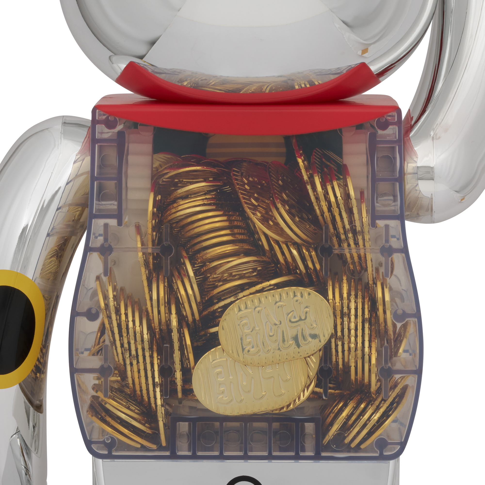 BE@RBRICK 招き猫 小判 千万両 銀メッキ 1000％_1