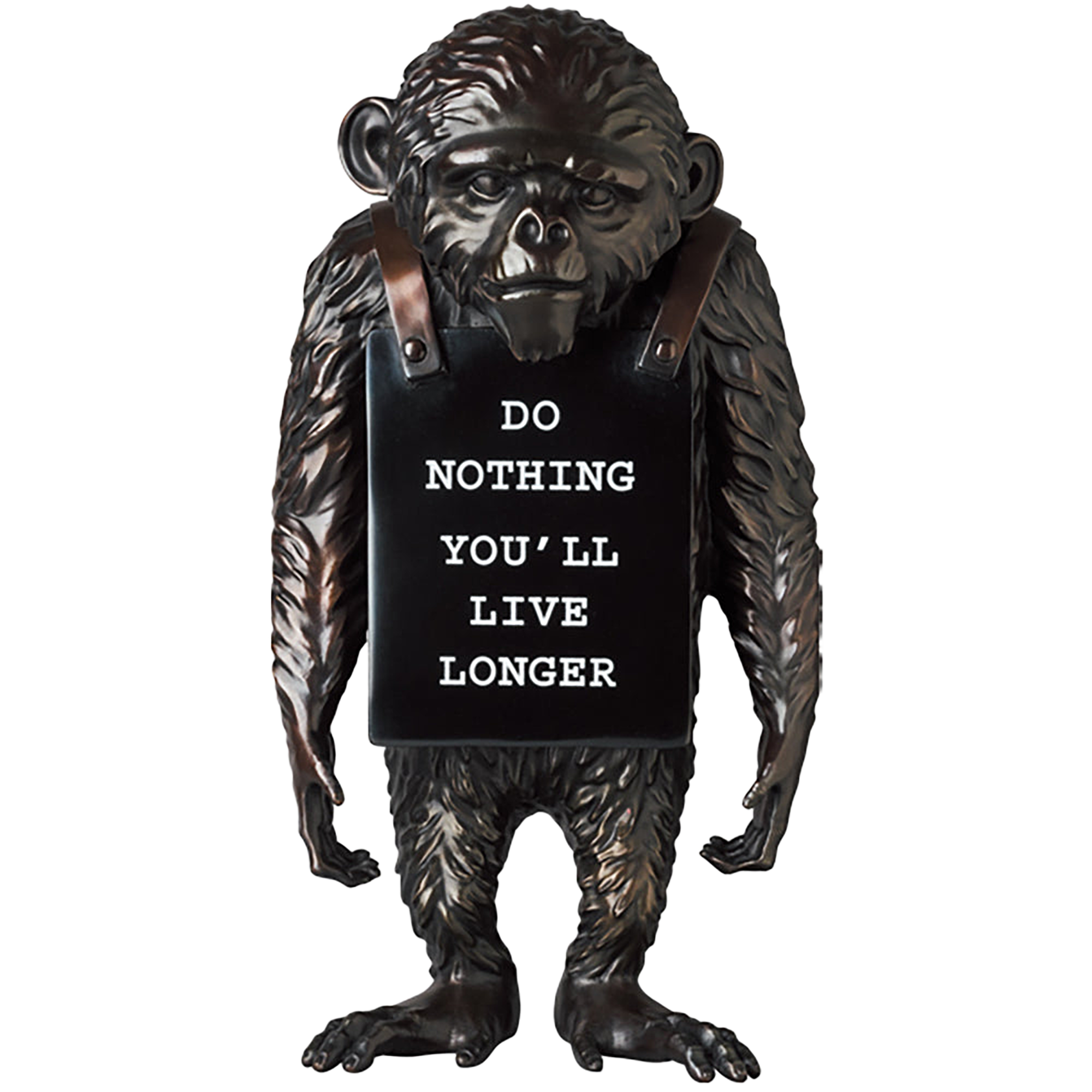 MONKEY SIGN BRONZE STATUE