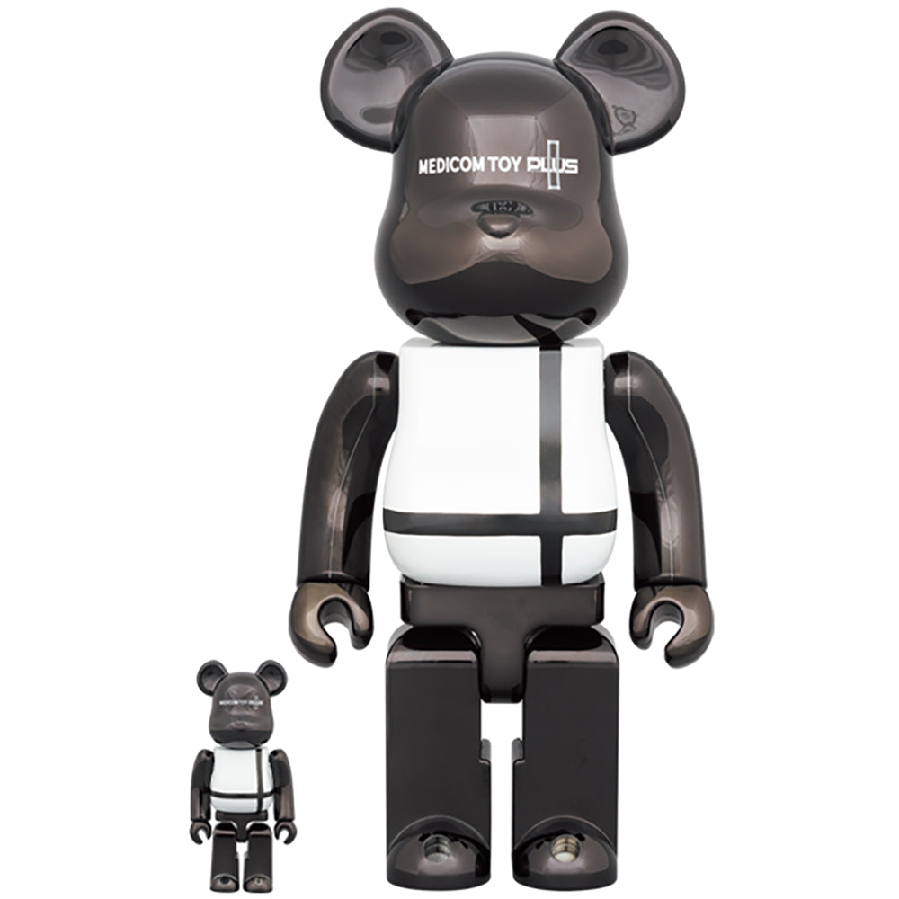BE@RBRICK MEDICOM TOY PLUS BLACK CHROME Ver. 100％ ＆ 400％_0