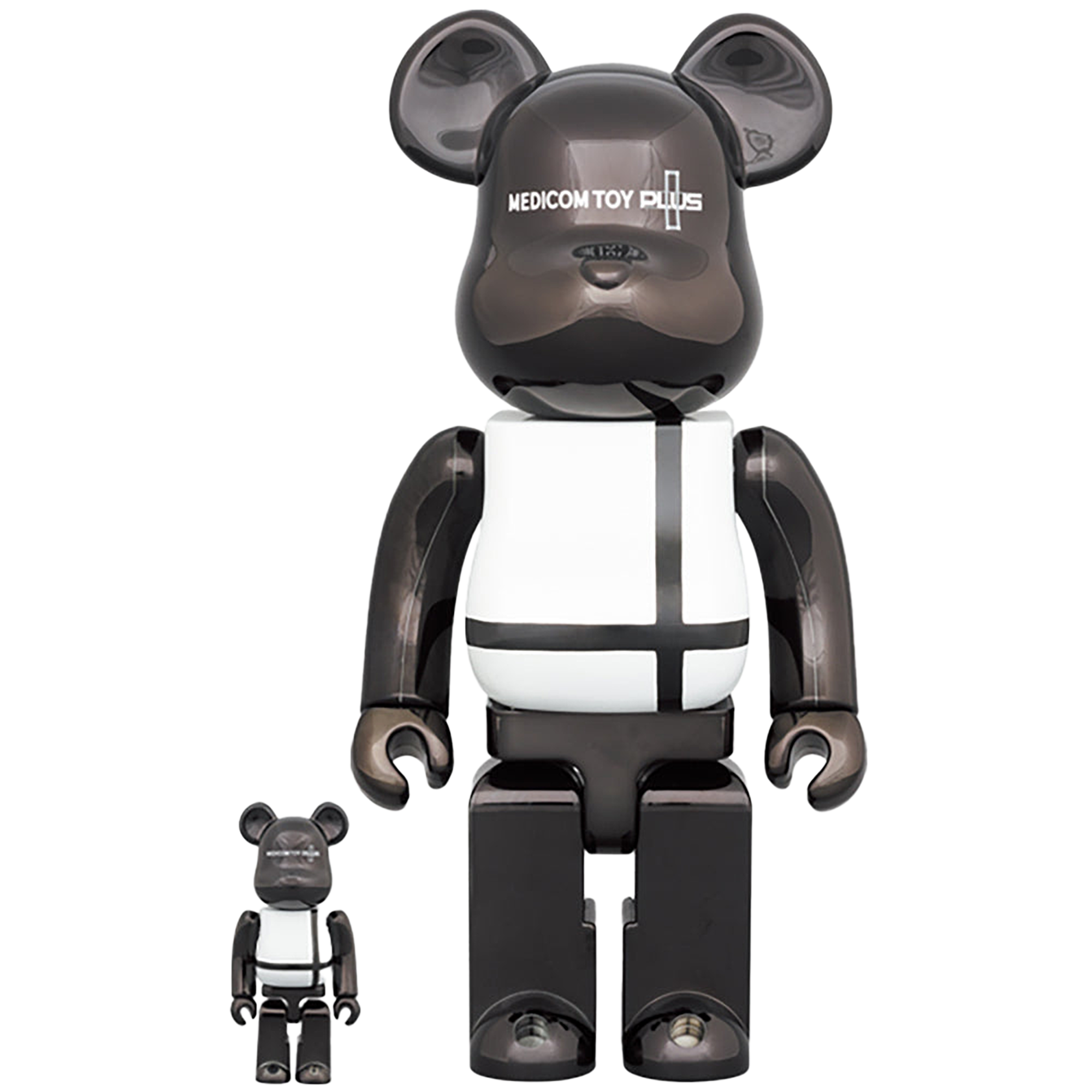 BE@RBRICK MEDICOM TOY PLUS BLACK CHROME Ver. 100％ ＆ 400％