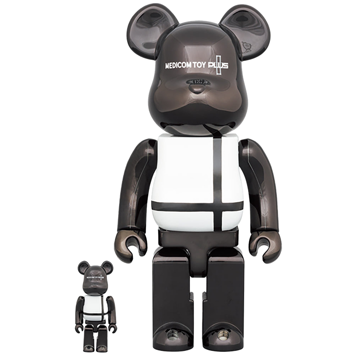 BE@RBRICK MEDICOM TOY PLUS BLACK CHROME Ver. 100％ ＆ 400％