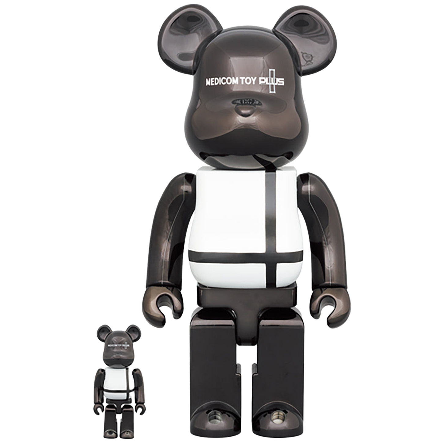 BE@RBRICK MEDICOM TOY PLUS BLACK CHROME Ver. 100％ ＆ 400％