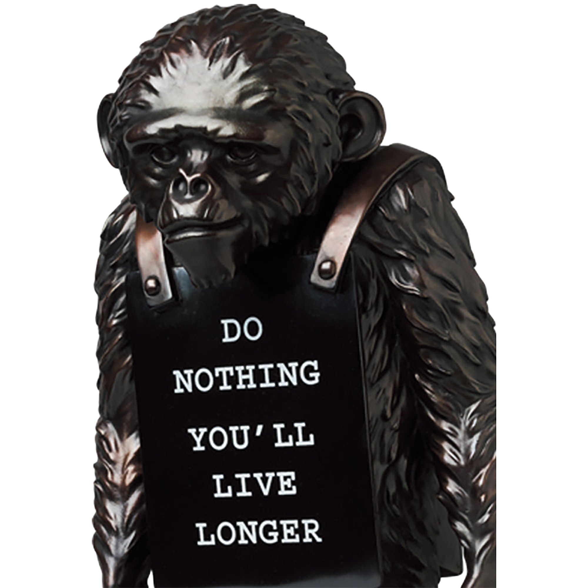 MONKEY SIGN BRONZE STATUE