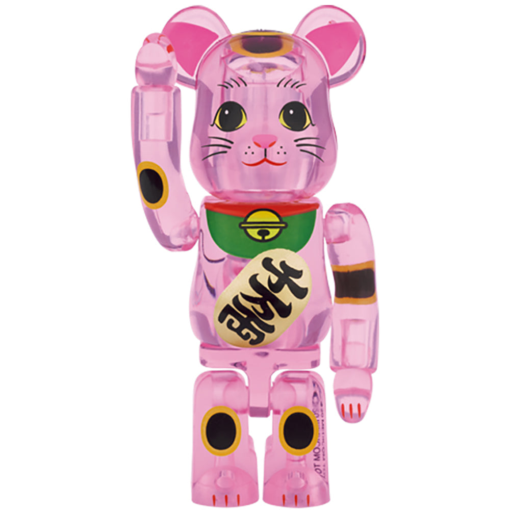 BE@RBRICK 招き猫 桃色透明 100％_0