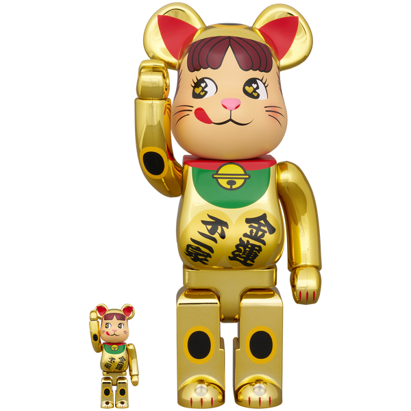 BE@RBRICK 招き猫 ペコちゃん 金運 ダブル小判 金メッキ 100% & 400 BE@RBRICK 招き猫 ペコちゃん 金運 ダブル小判 金メッキ 100% & 400