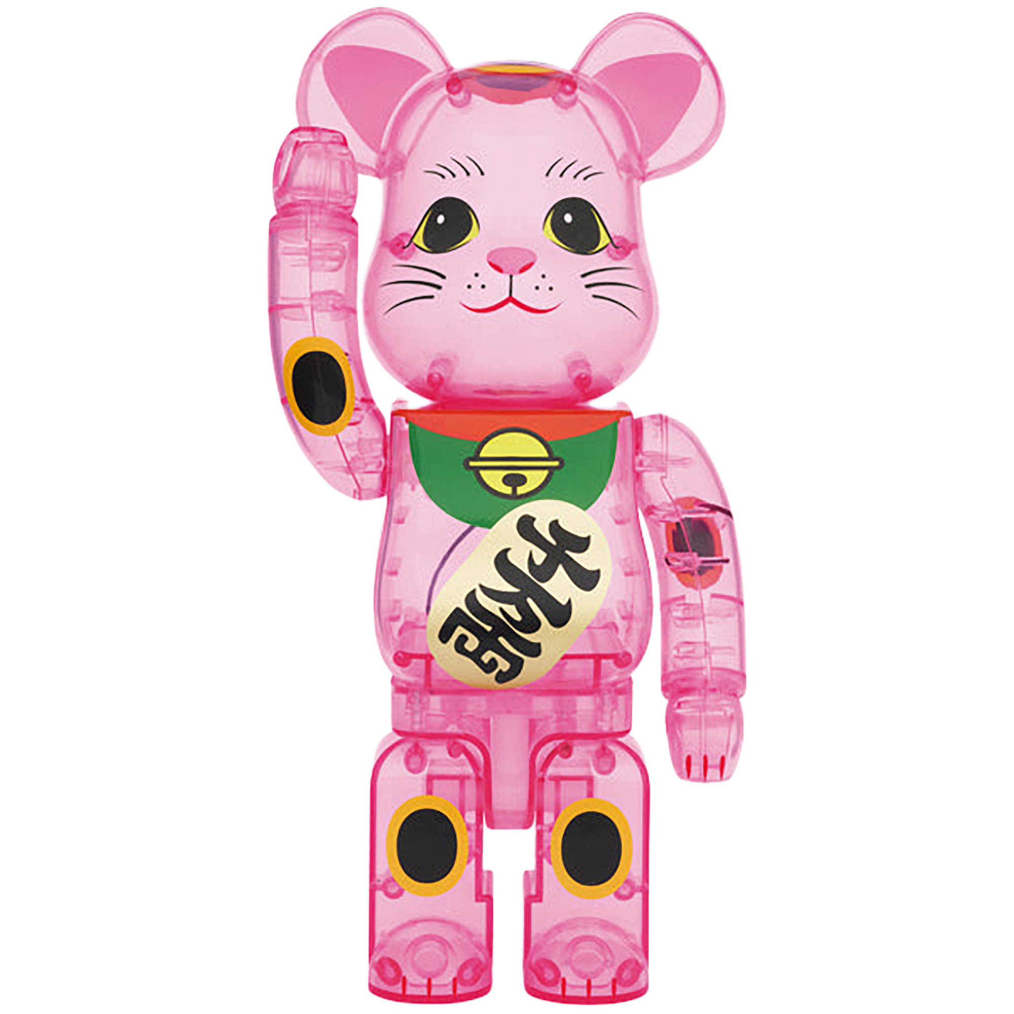 BE@RBRICK Manekineko Pink transparent 400％