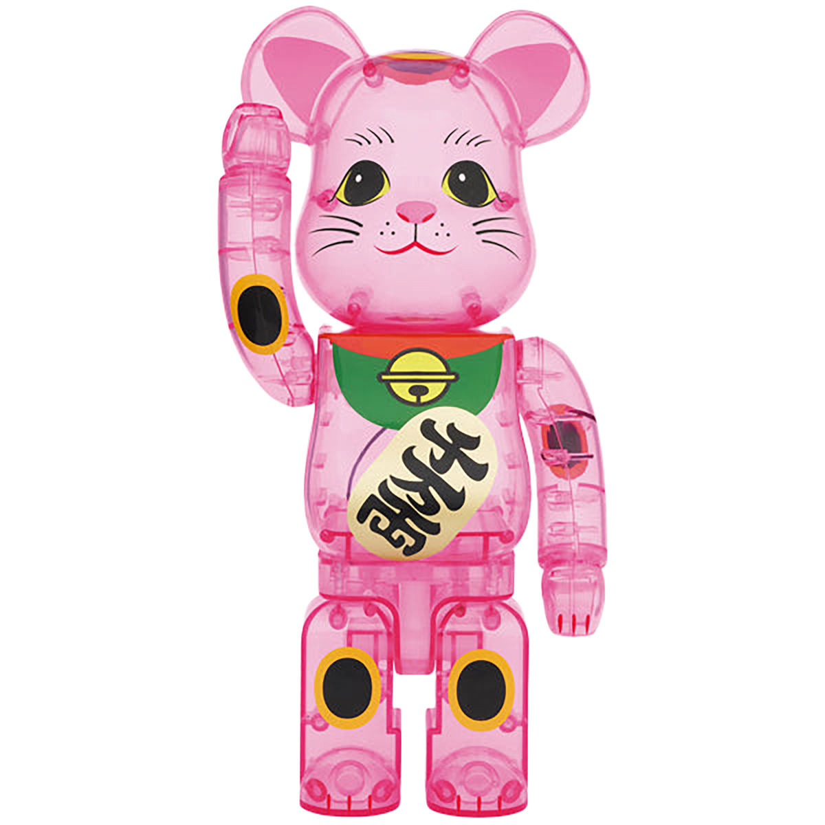 BE@RBRICK Manekineko Pink transparent 400％