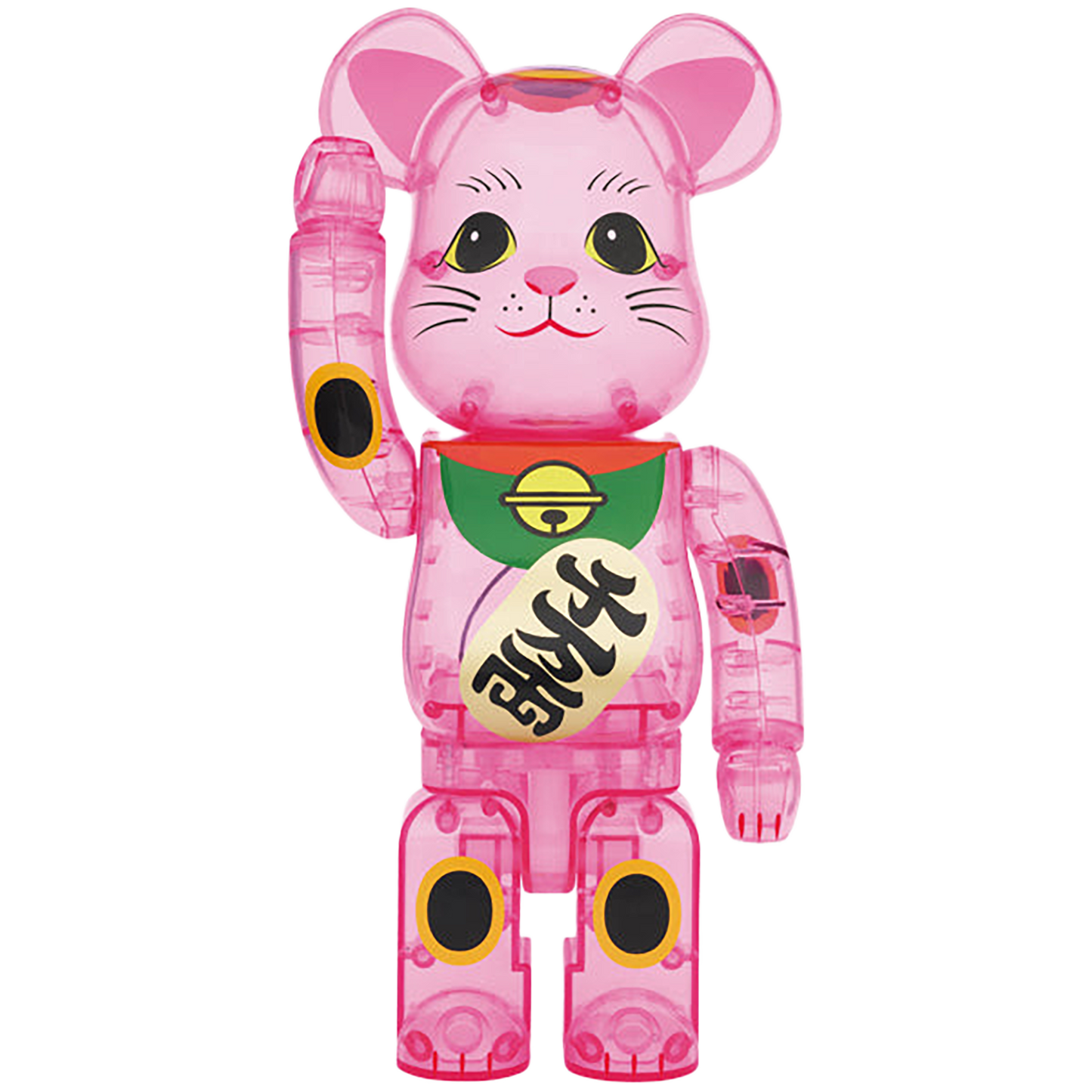BE@RBRICK Manekineko Pink transparent 400％