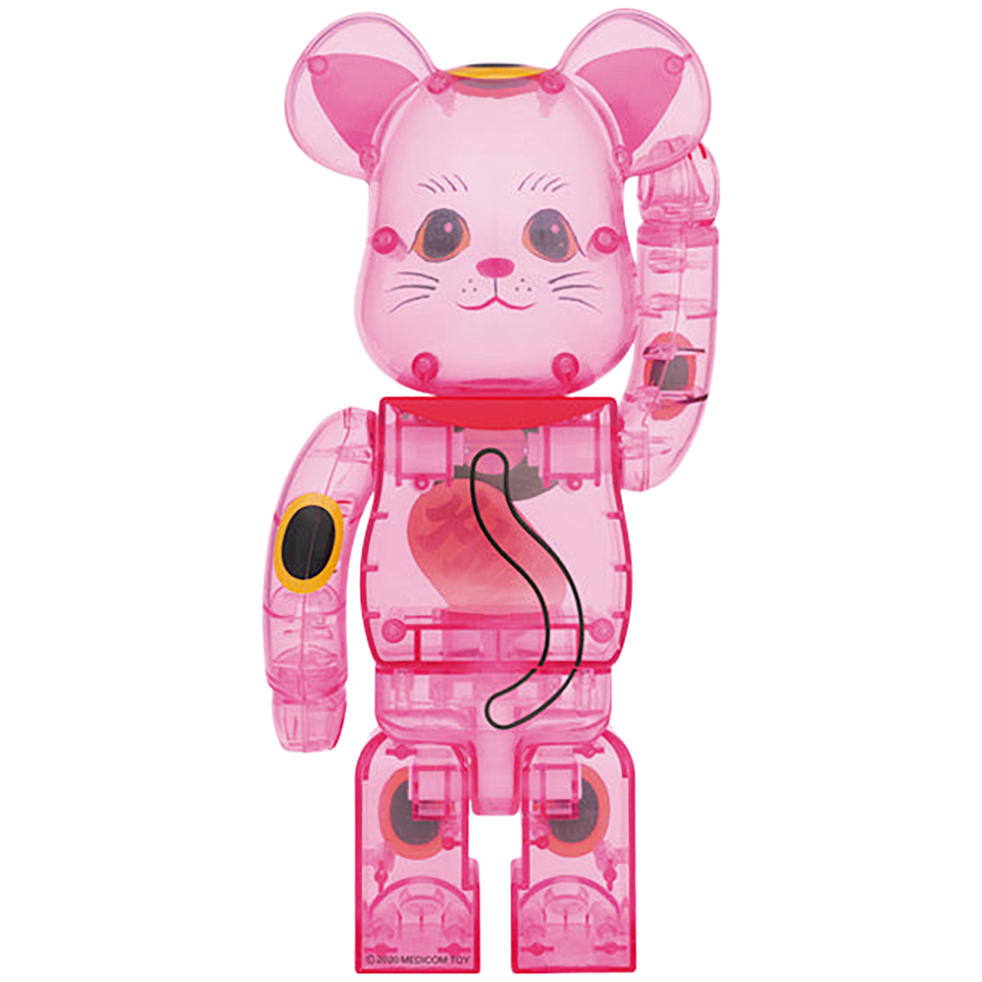 BE@RBRICK Manekineko Pink transparent 400％