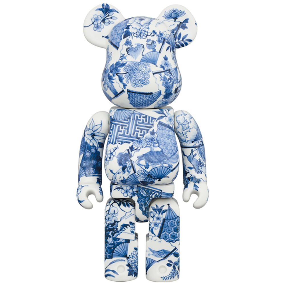 九谷BE@RBRICK 染付四季花扇面散し_0