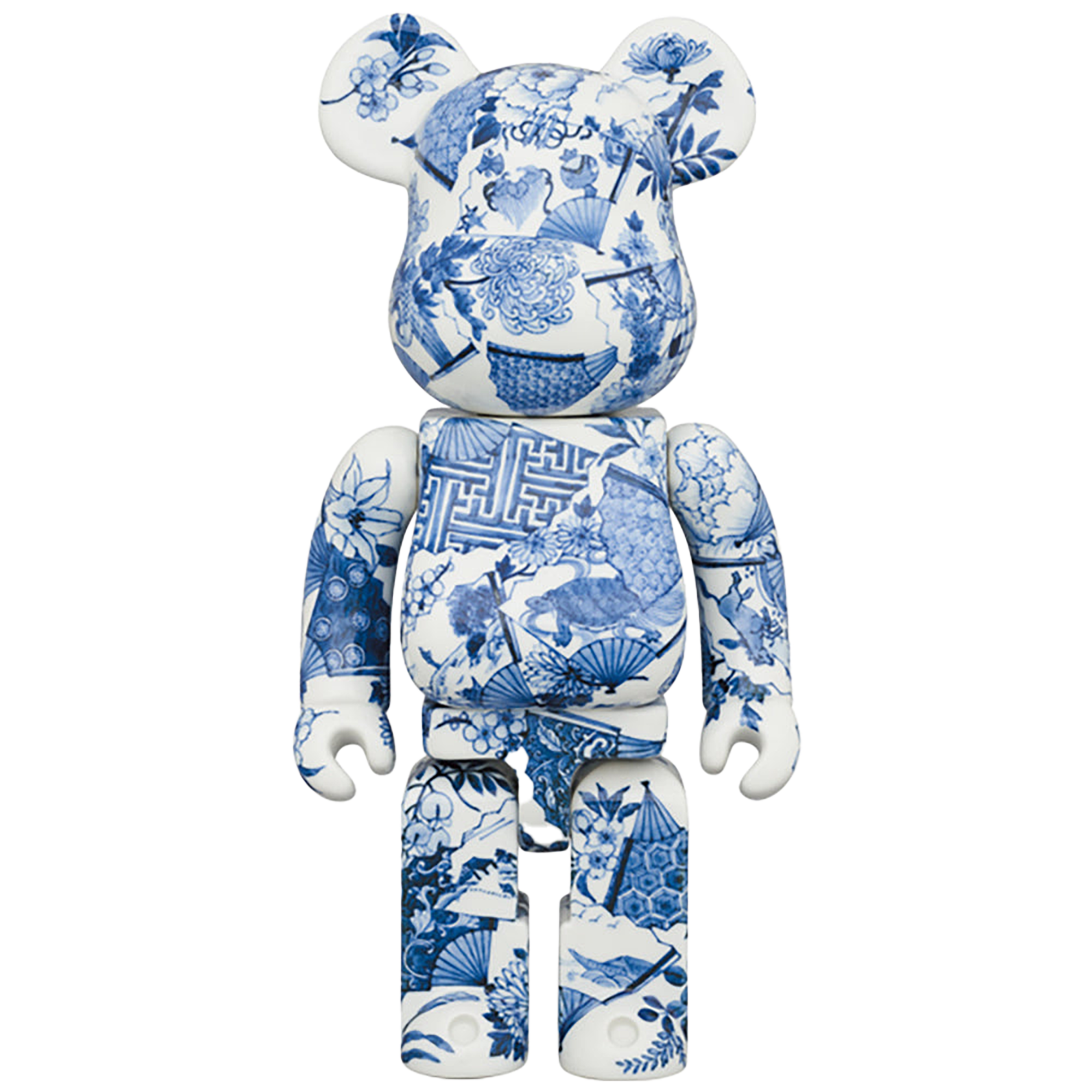 九谷BE@RBRICK 染付四季花扇面散し