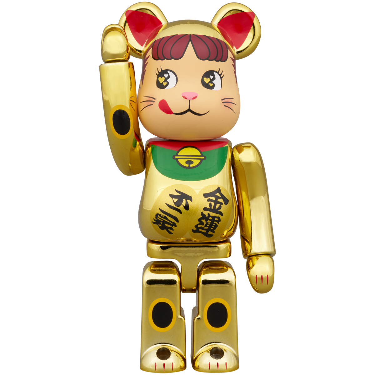【9/2 関東であれば最寄駅まで届けます】ベアブリック BE＠RBRICK 招き猫 ペコちゃん 金運 金メッキ 100% & 400% BE@RBRICK 招き猫 ペコちゃん 金運 ダブル小判 金メッキ 100％ & 400