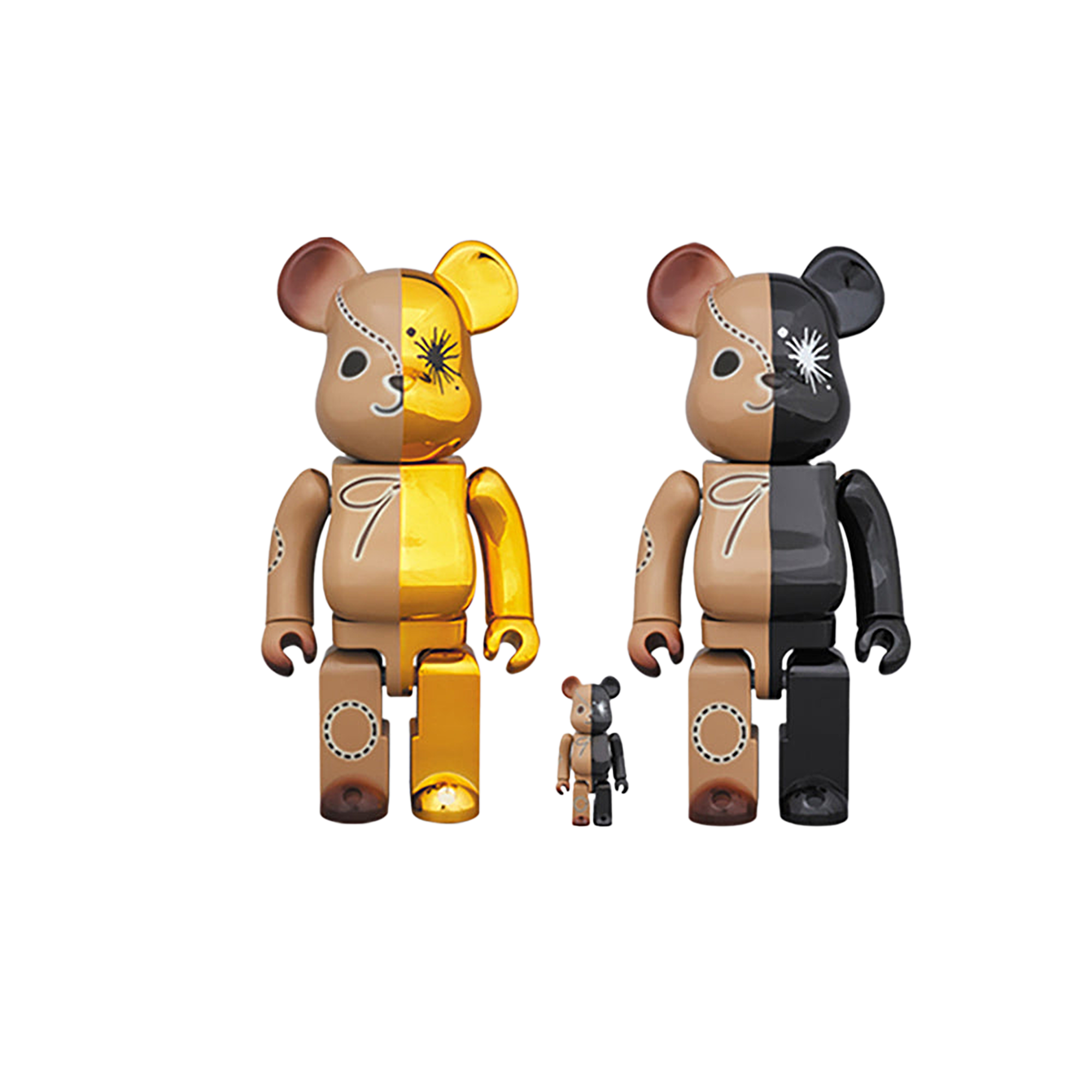 BE@RBRICK MIHARAYASUHIRO 100％ & 400％ GOLD×BROWN/BLACK×BROWN