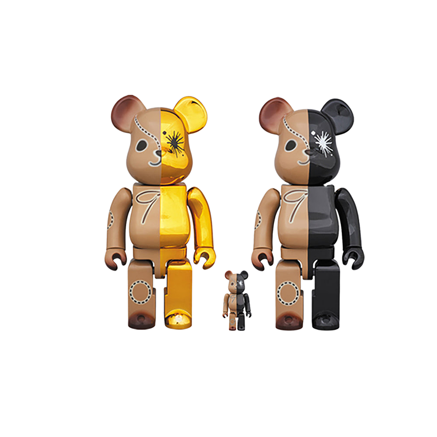 BE@RBRICK MIHARAYASUHIRO 100％ & 400％ GOLD×BROWN/BLACK×BROWN