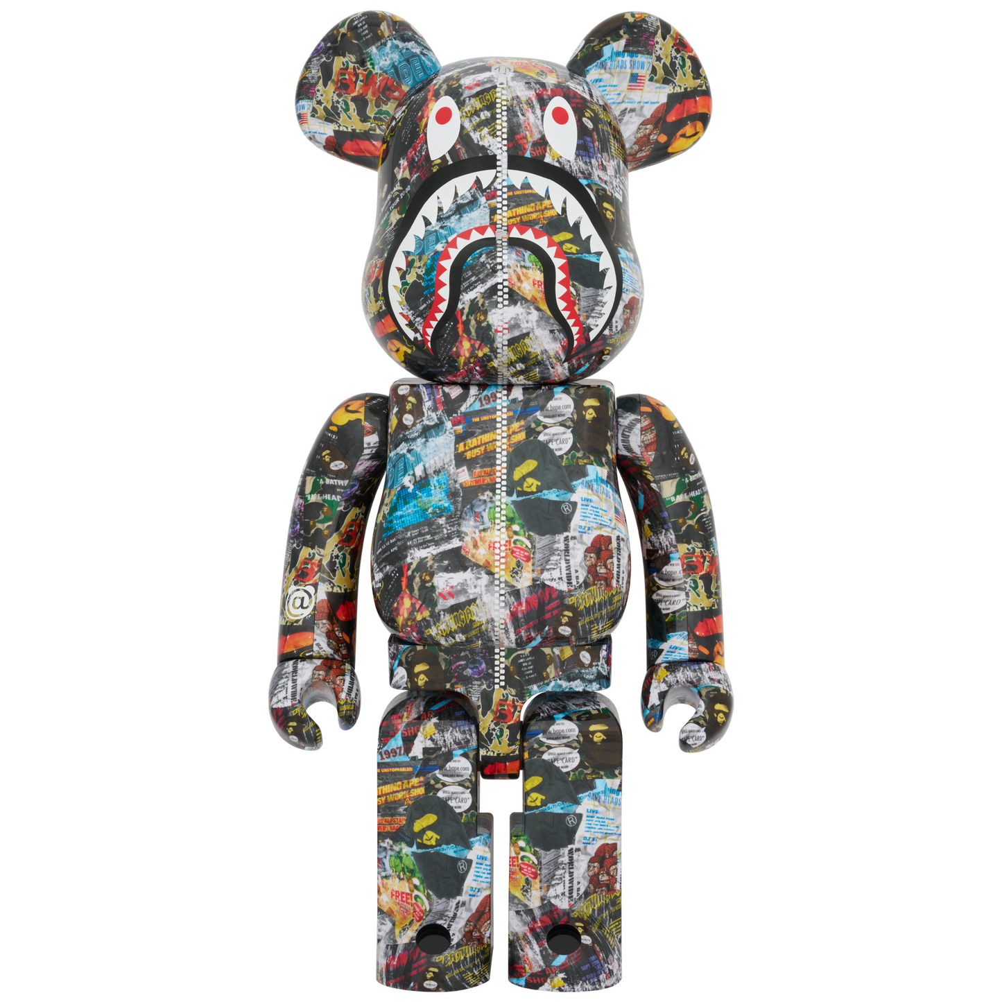 BE@RBRICK BAPE(R) LEGACY CAMO SHARK GRAY／RED／NAVY 1000％
