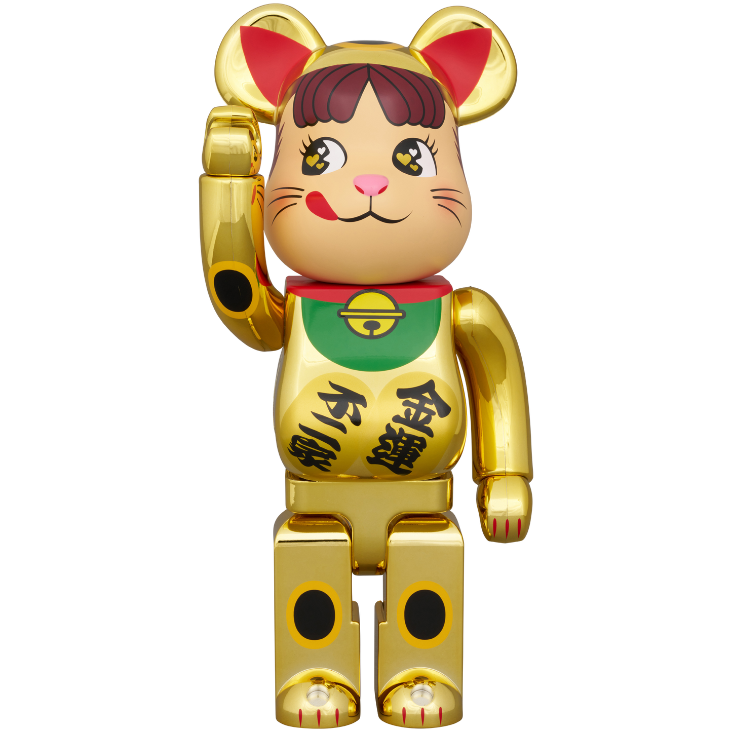 be@rbrick 招き猫ペコちゃん 金メッキ 100%400% BE@RBRICK 招き猫 ペコちゃん 金運 ダブル小判 金メッキ 100％ & 400