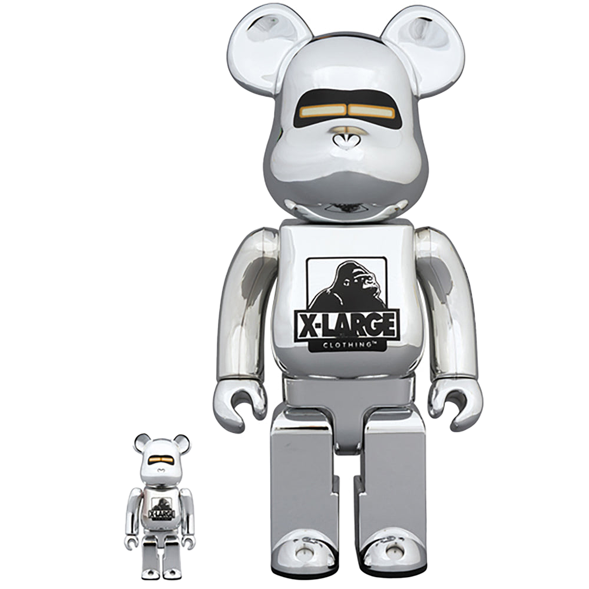 BE@RBRICK XLARGE(R) × HAJIME SORAYAMA 100％ & 400％ SILVER