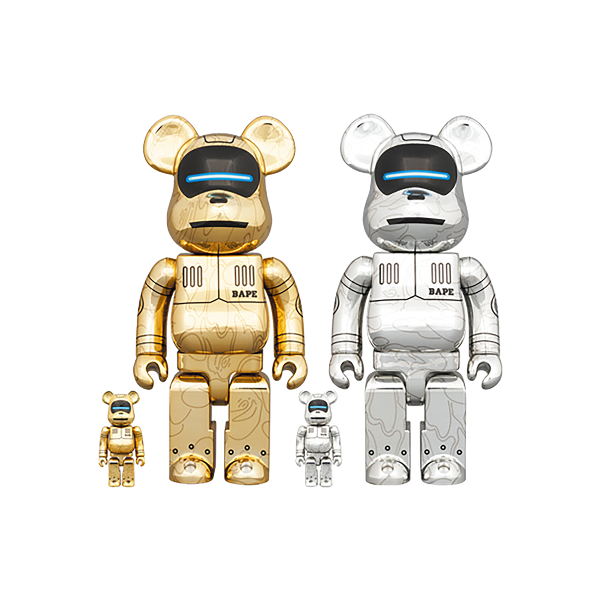BE@RBRICK SORAYAMA × BABY MILO(R) 100％ & 400％ GOLD Ver./SILVER Ver.