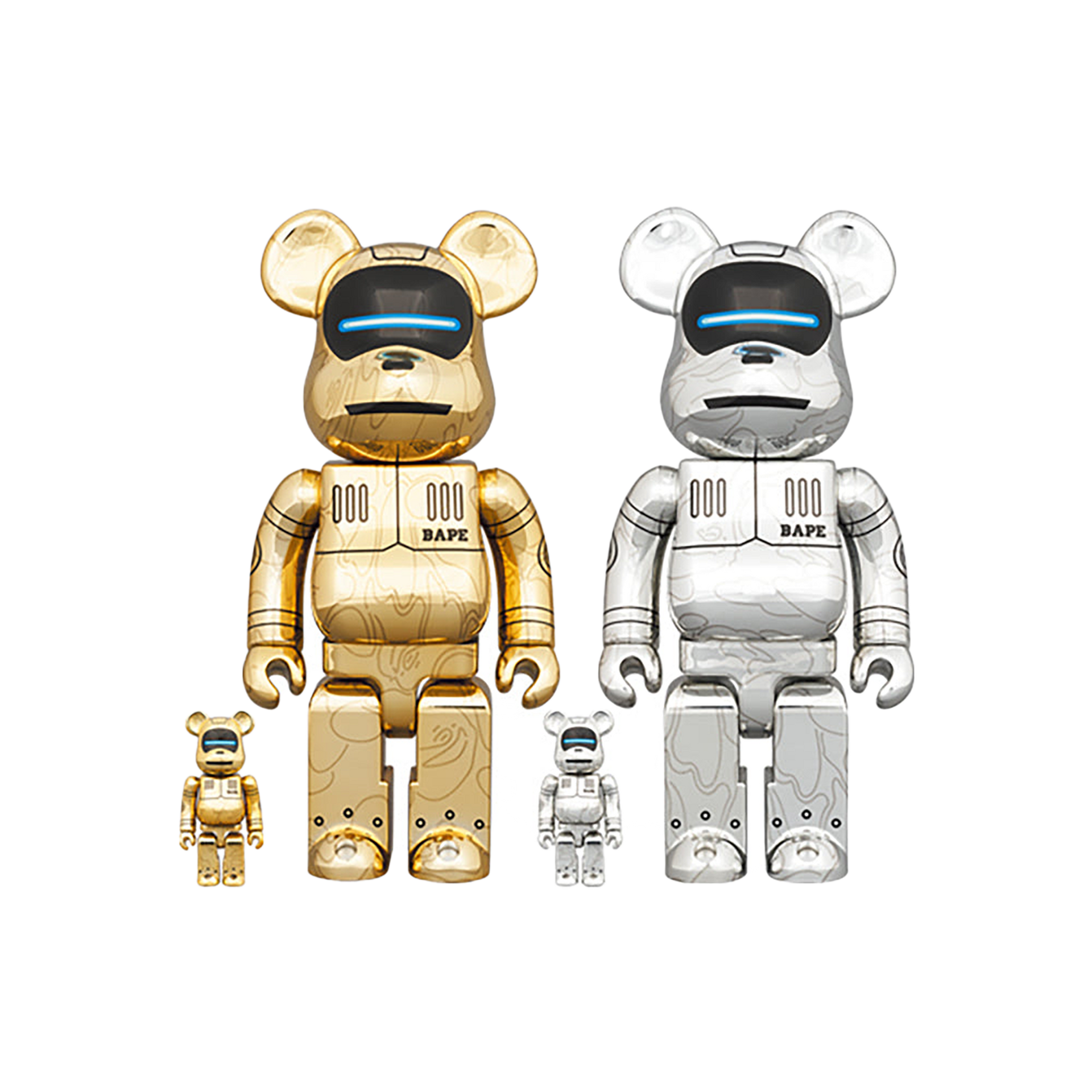 BE@RBRICK SORAYAMA × BABY MILO(R) 100% & 400% GOLD Ver./SILVER BE@RBRICK SORAYAMA × BABY MILO(R) 100% & 400% GOLD Ver./SILVER