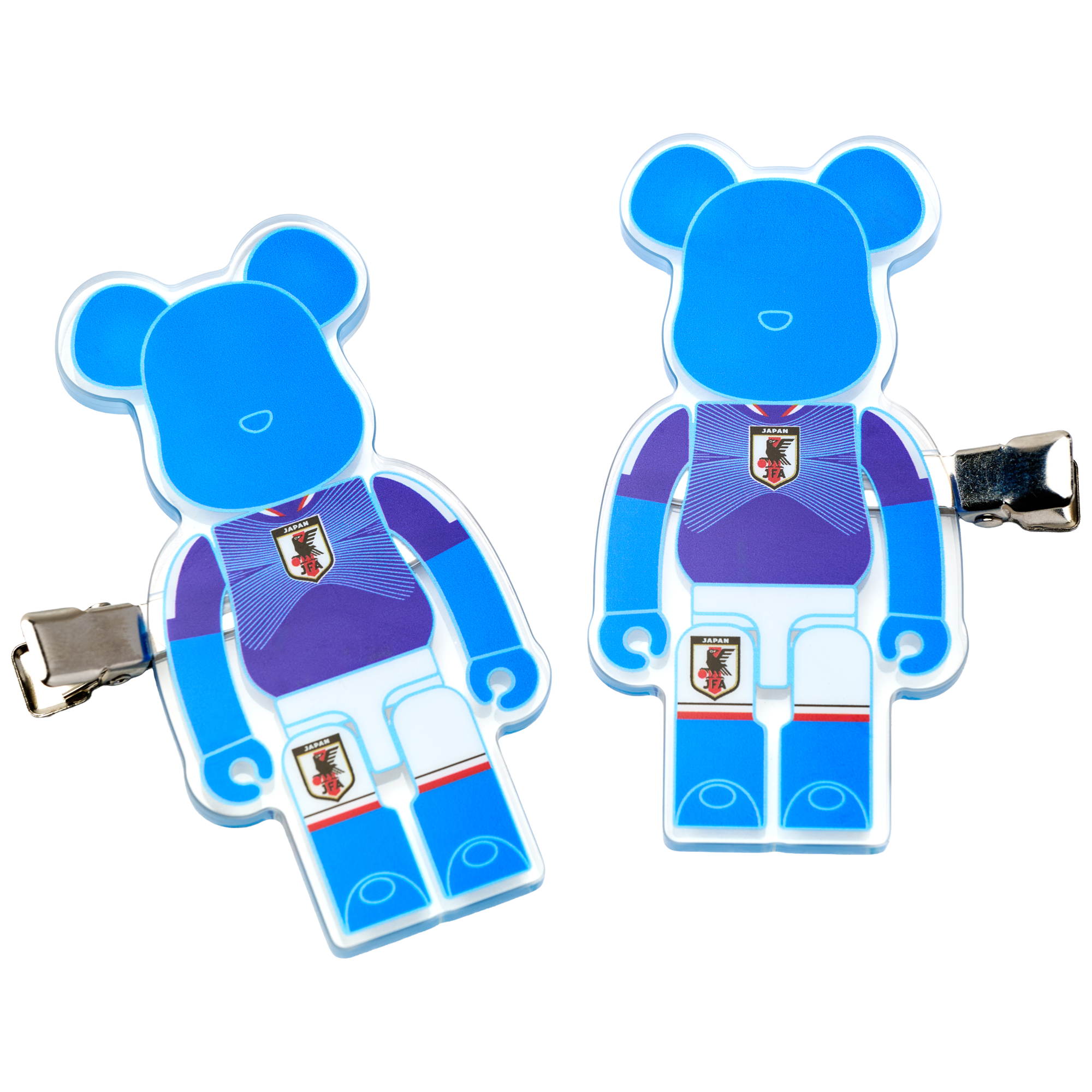 サッカー日本代表 オフィシャルライセンス商品 BE@RBRICK サッカー日本代表 Ver. ベアクリップ(2個セット)_0