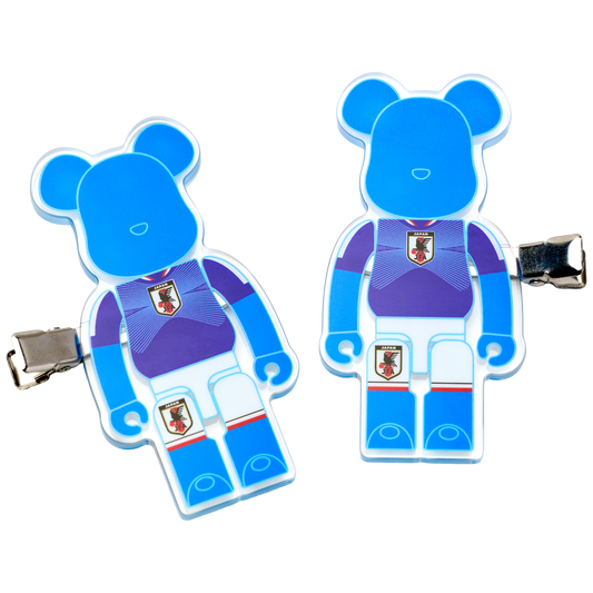 サッカー日本代表 オフィシャルライセンス商品 BE@RBRICK サッカー日本代表 Ver. ベアクリップ(2個セット)_0