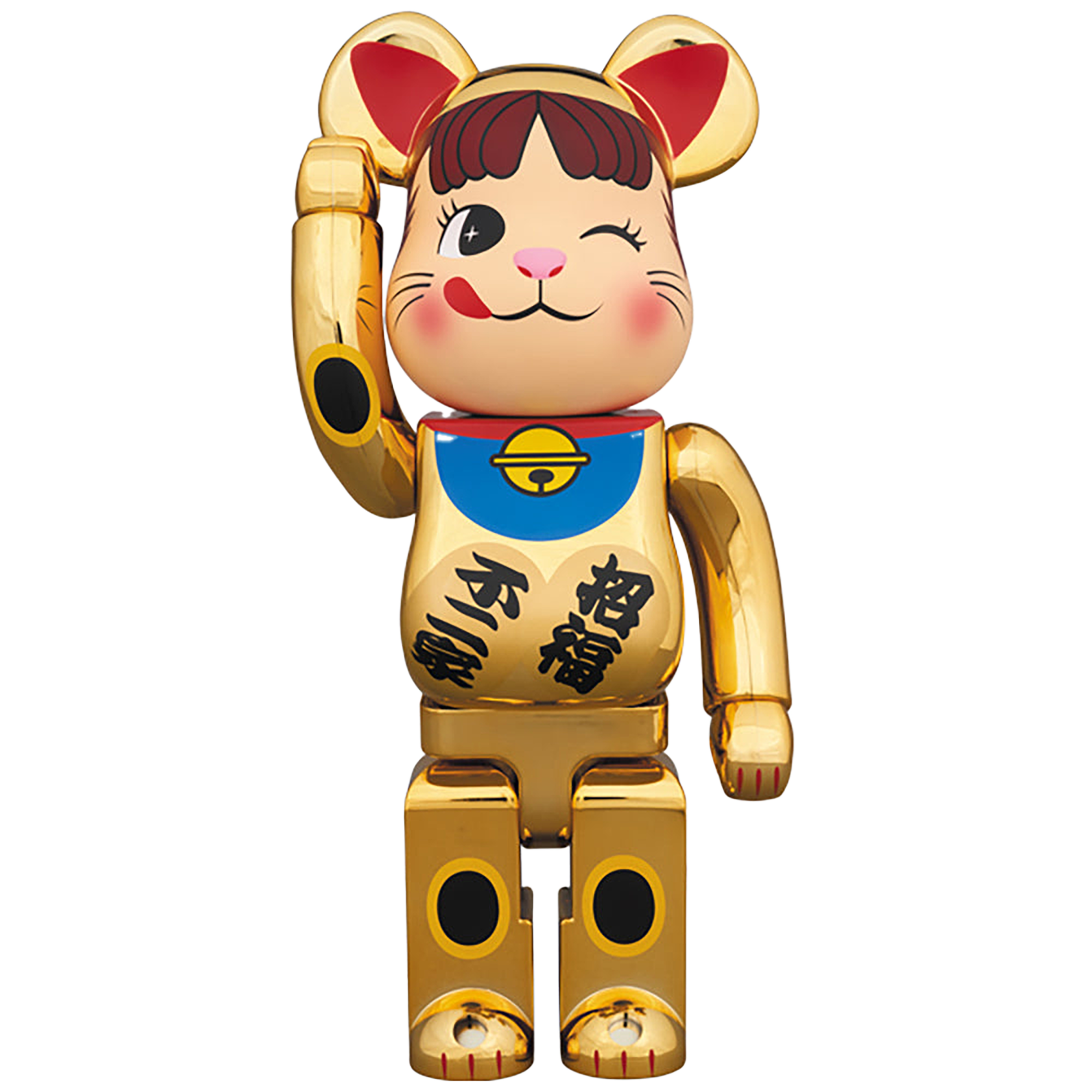 BE@RBRICK 招き猫 ペコちゃん 金メッキ弐 100％ ＆ 400％