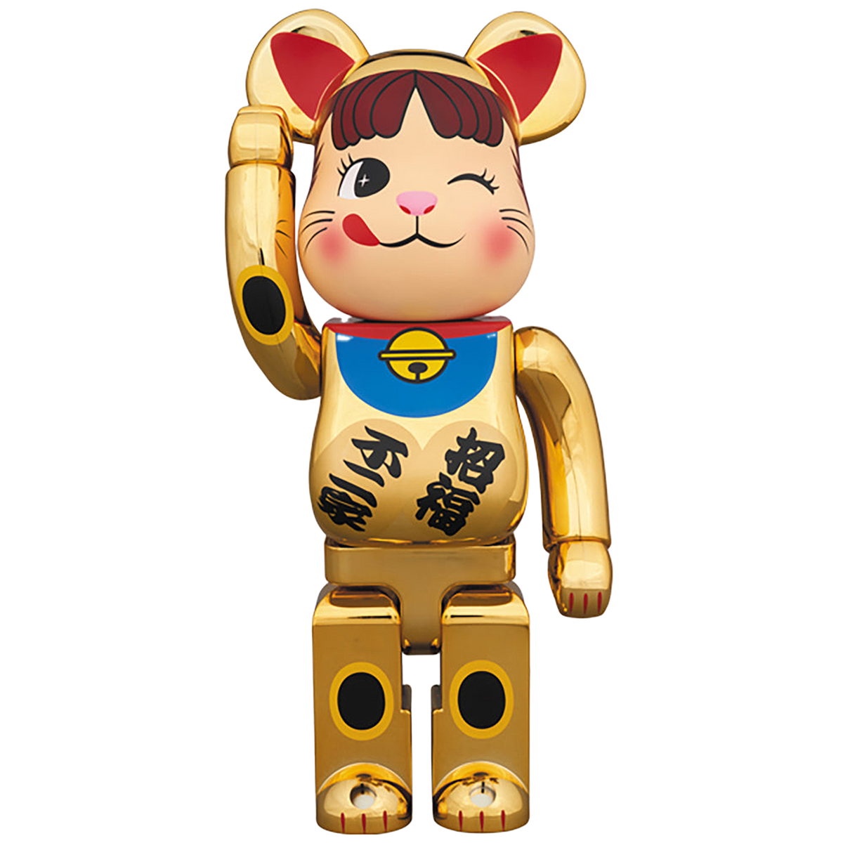 BE@RBRICK 招き猫 ペコちゃん 金メッキ弐 100％ ＆ 400％