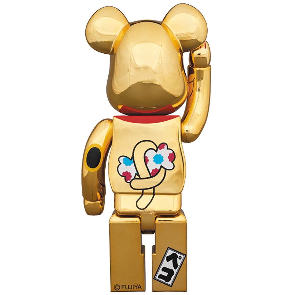 BE@RBRICK 招き猫 ペコちゃん 金メッキ弐 100％ ＆ 400％_4