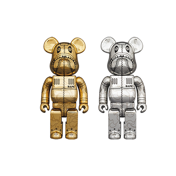 2色　BE@RBRICK SORAYAMA × BAPE® CAMO SHARK BE@RBRICK SORAYAMA × BAPE(R) CAMO SHARK 100％ & 400％ | MEDICOM