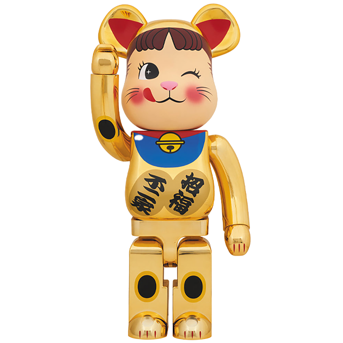 BE@RBRICK 招き猫 ペコちゃん 金メッキ弐 1000％