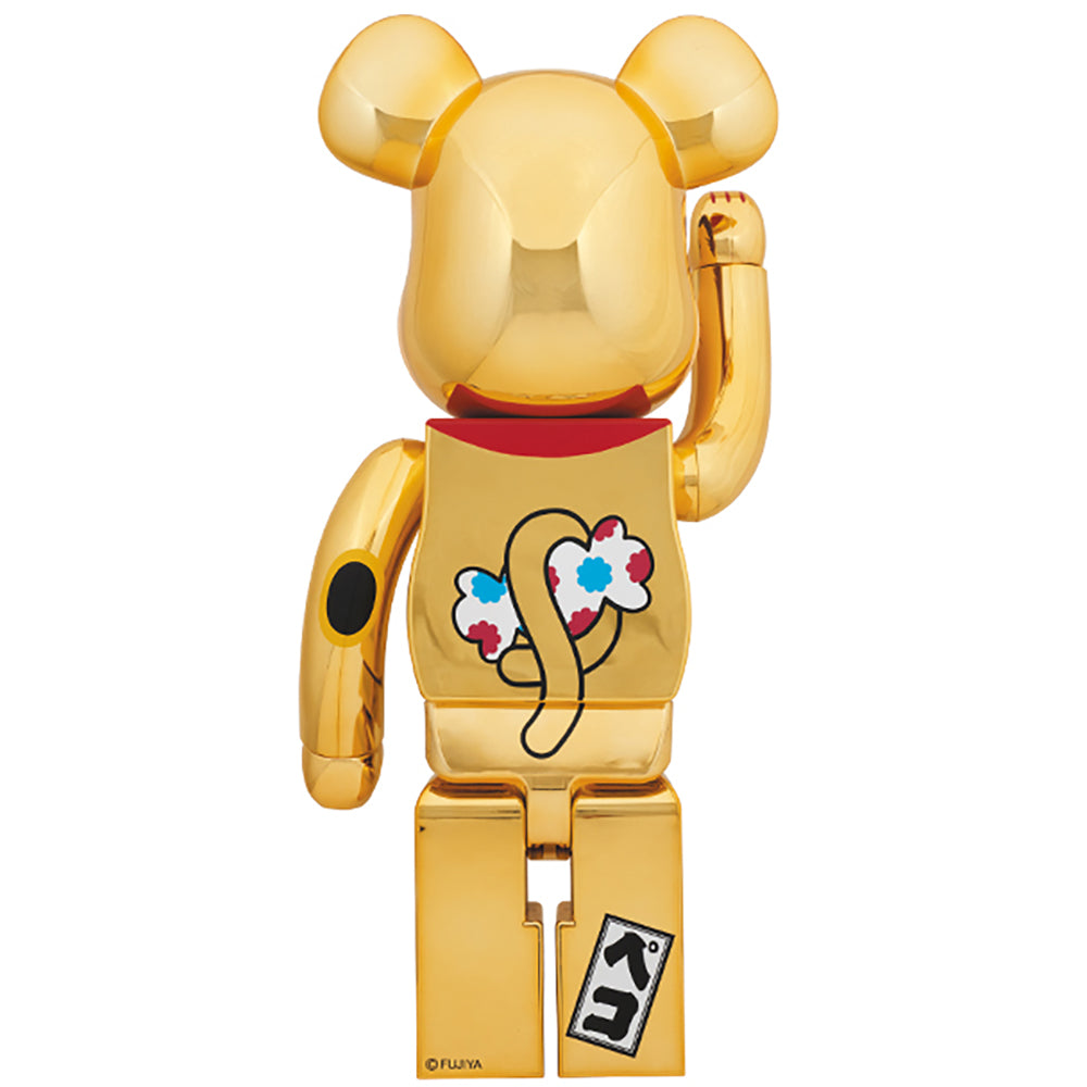 BE@RBRICK 招き猫 ペコちゃん 金メッキ弐 1000％_1