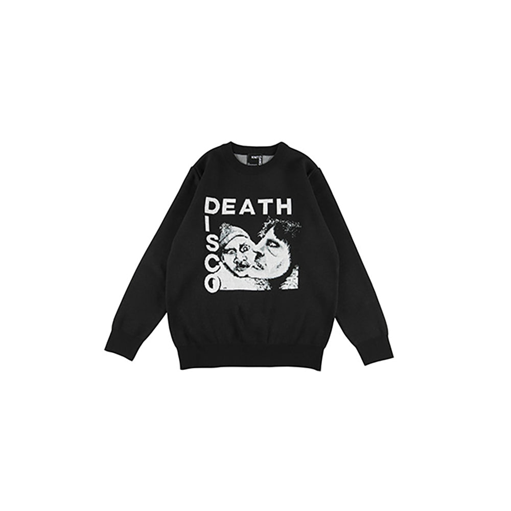 KNIT GANG COUNCIL "PIL" CREW NECK SWEATER "DEATH DISCO"_1
