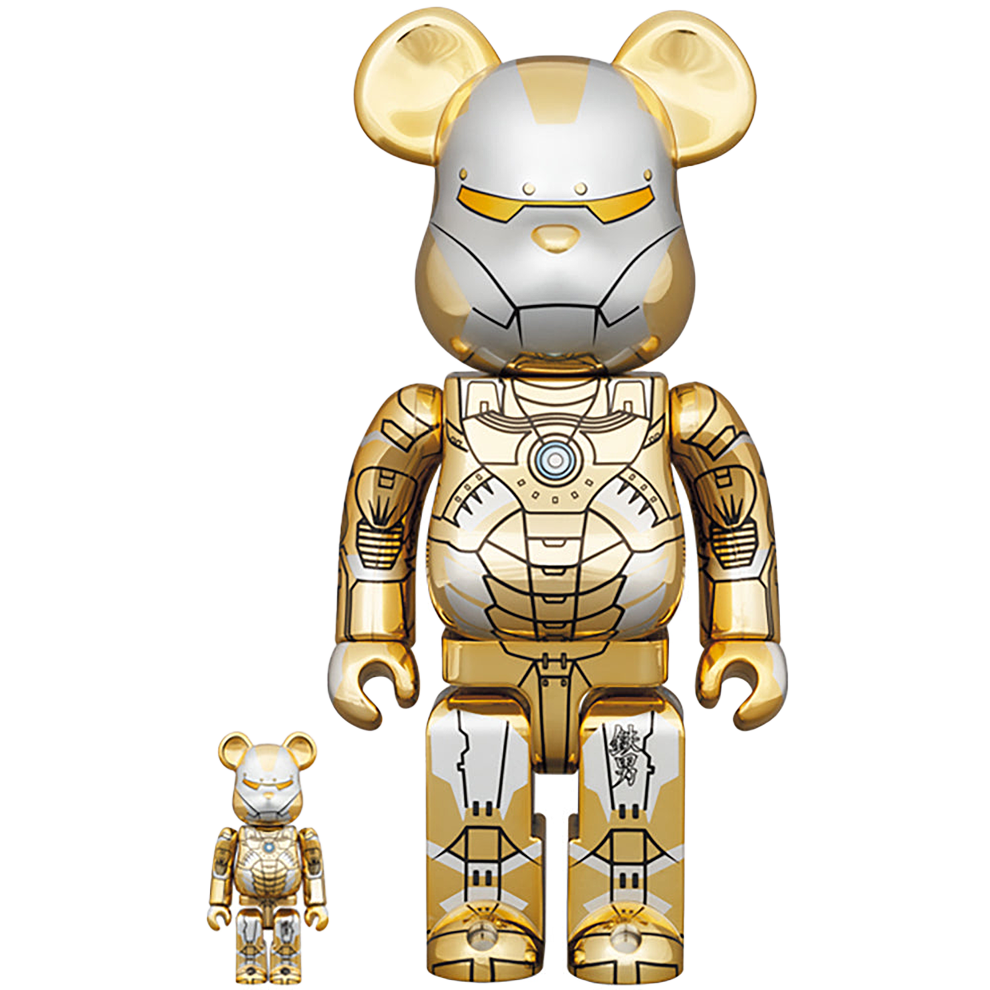 BE@RBRICK SORAYAMA IRONMAN REVERSE 100％ & 400％