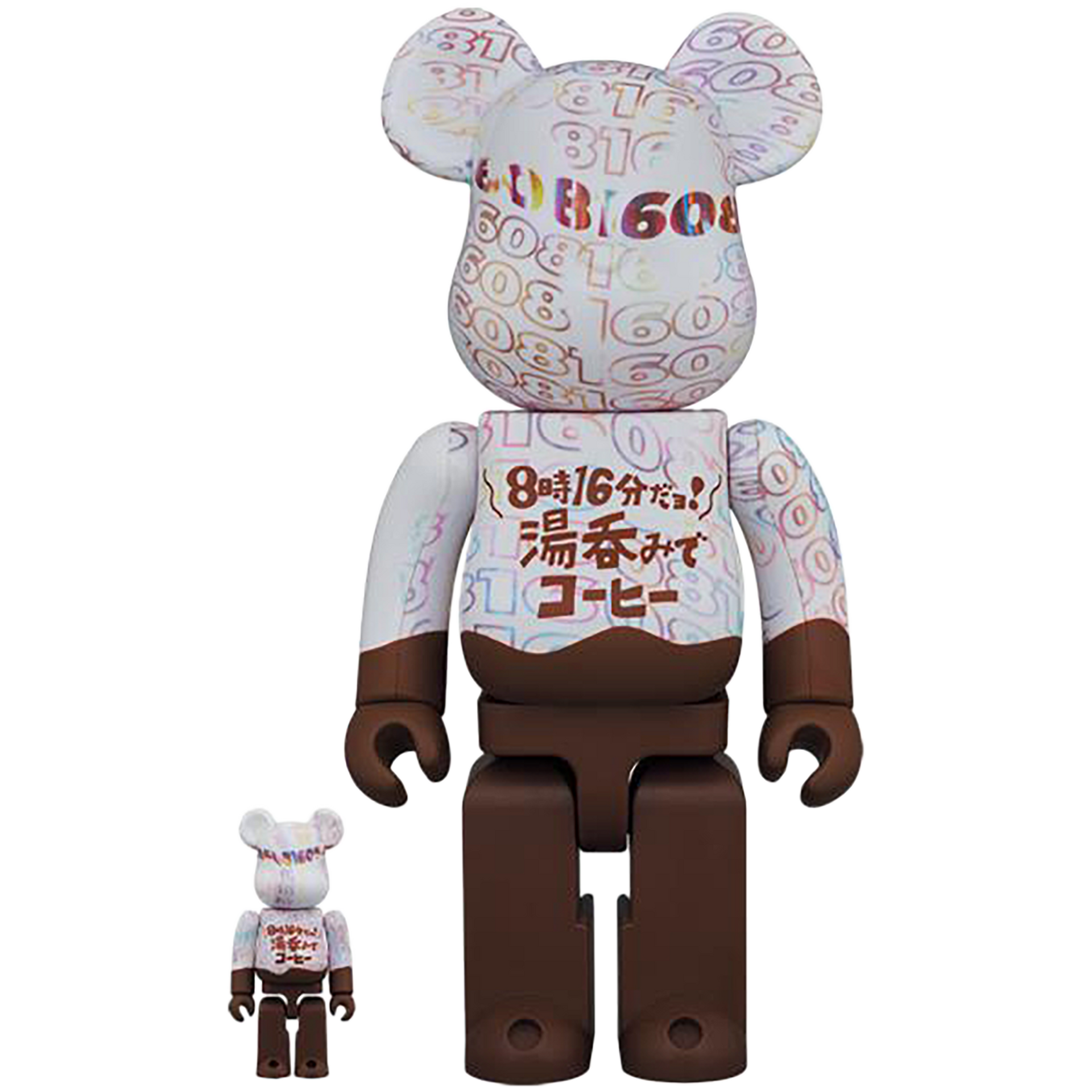 BE@RBRICK 8時16分だヨ！ 湯呑みでコーヒー 100％ & 400％ | MEDICOM