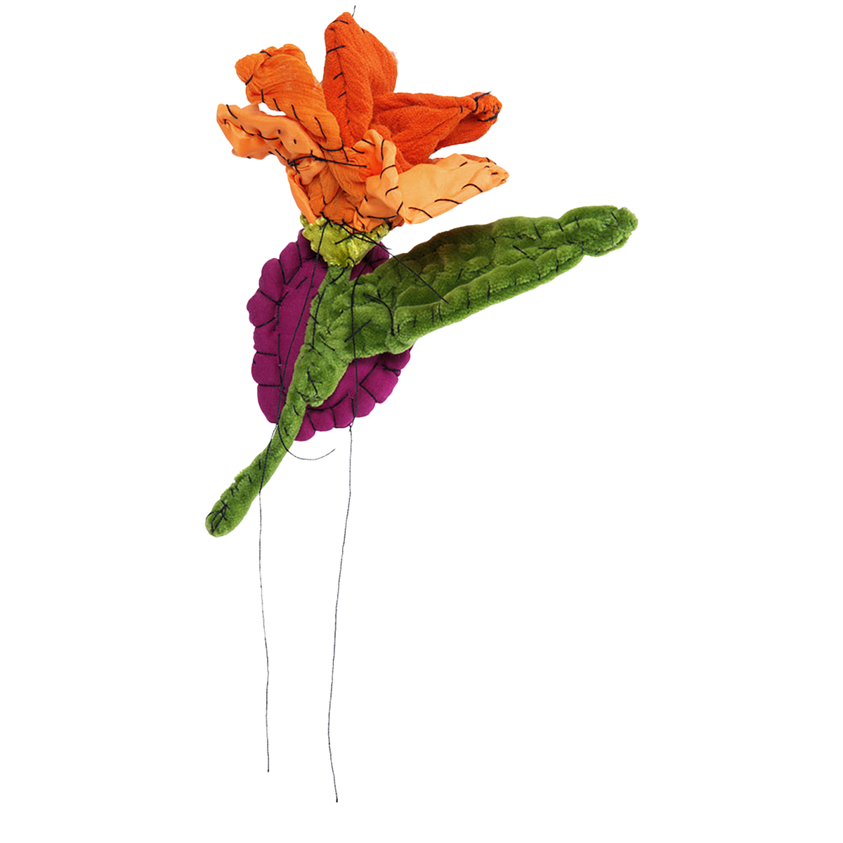 #112 Anne Valerie Dupond Petite fleur jaune orange