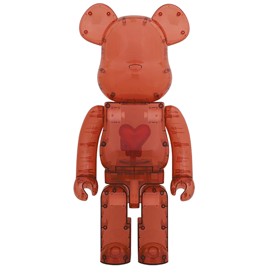 BE@RBRICK Emotionally Unavailable Clear Red Heart 1000％
