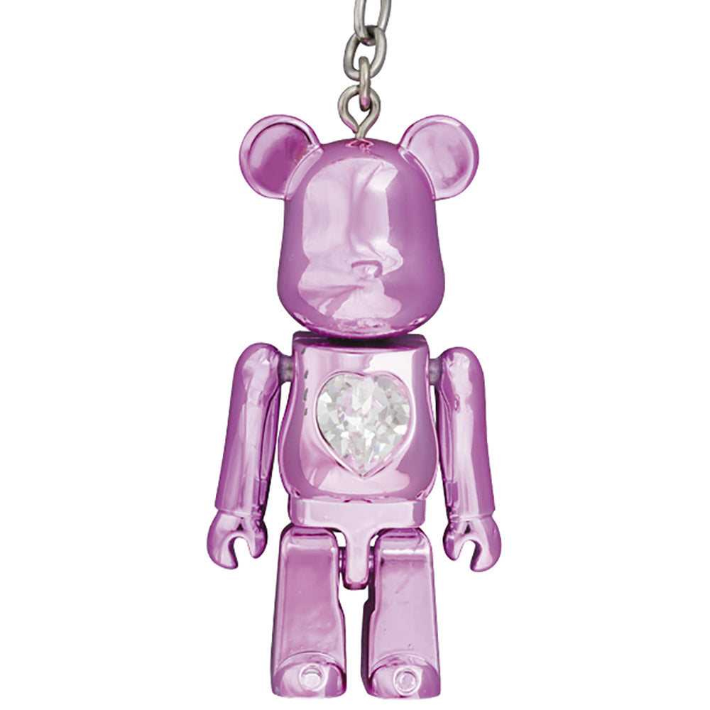 BE@RBRICK クリスタルハートメタルチャーム （ゴールド／ピンク／レッド）_1