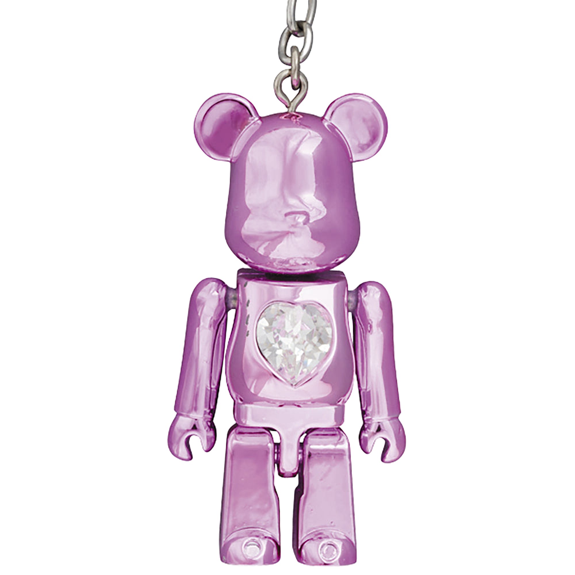 BE@RBRICK クリスタルハートメタルチャーム （ゴールド／ピンク／レッド）