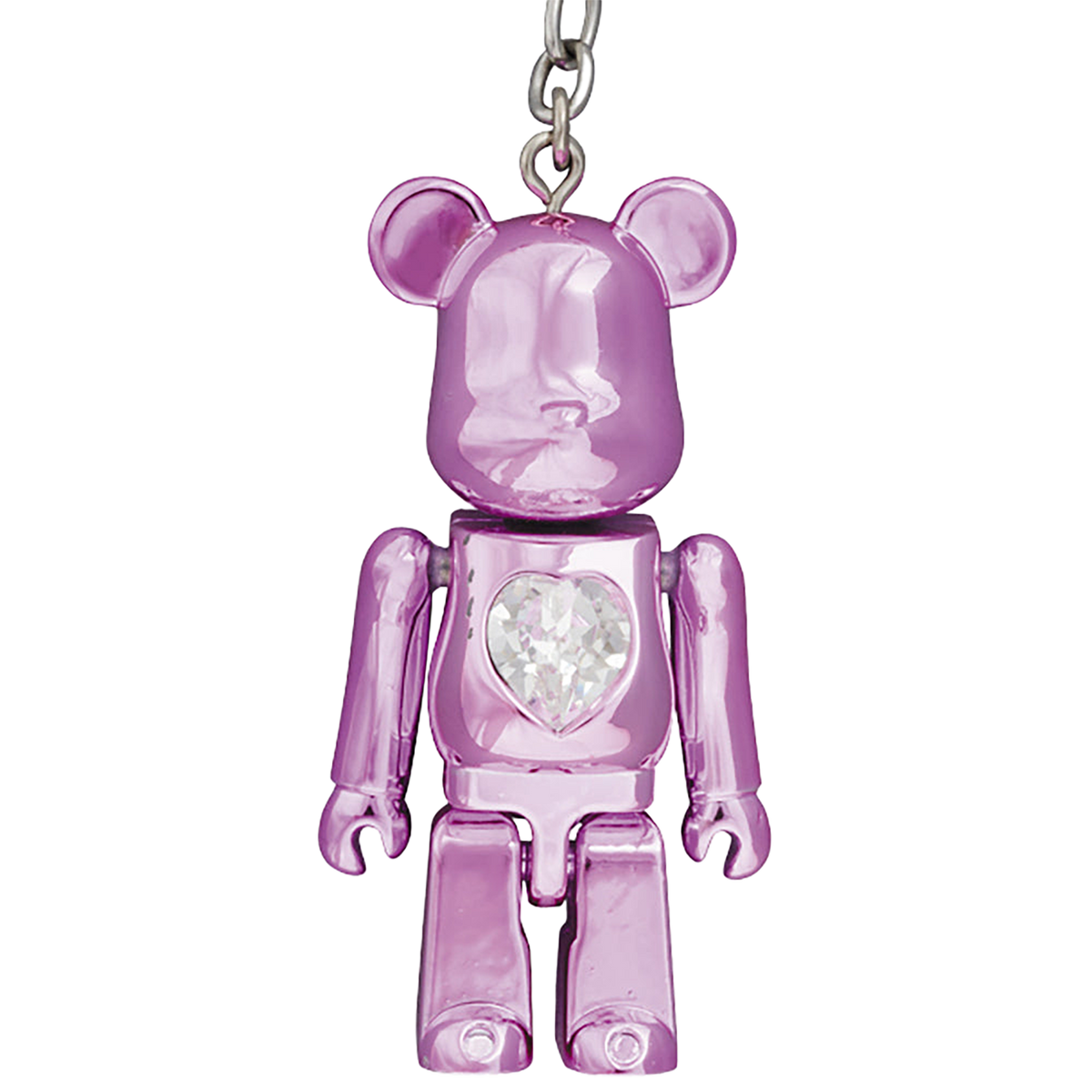 BE@RBRICK クリスタルハートメタルチャーム （ゴールド／ピンク／レッド）