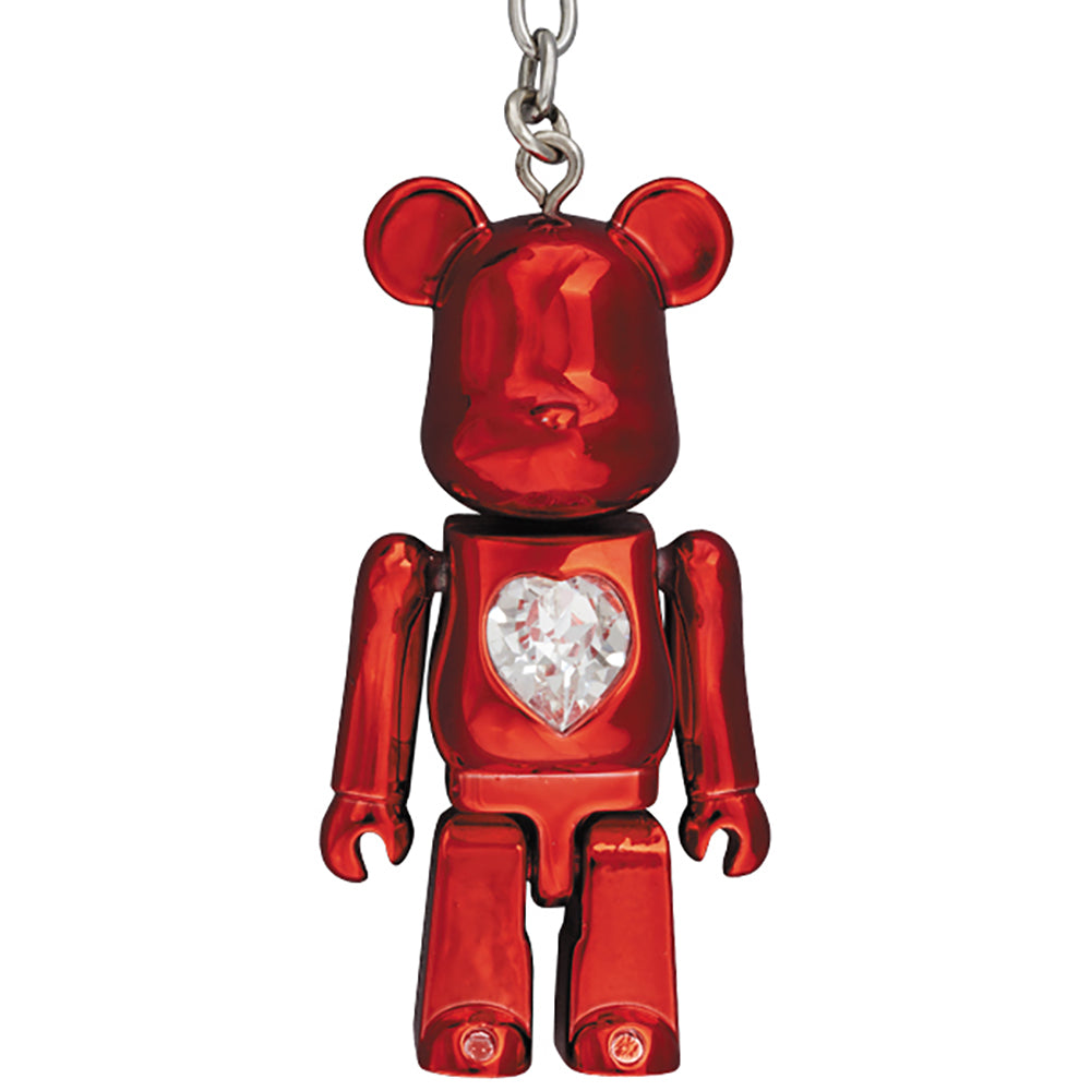 BE@RBRICK クリスタルハートメタルチャーム （ゴールド／ピンク／レッド）_2