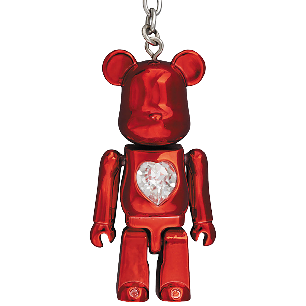 BE@RBRICK クリスタルハートメタルチャーム （ゴールド／ピンク／レッド）
