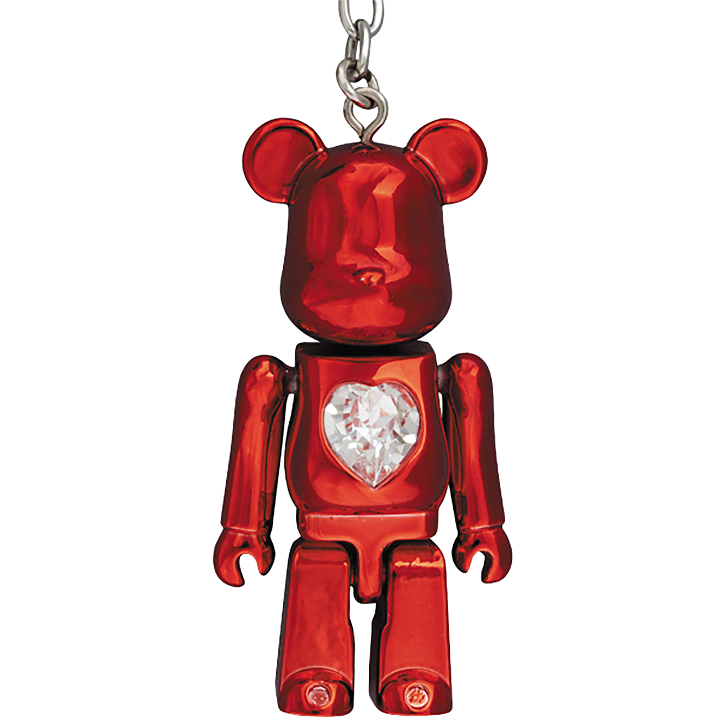 BE@RBRICK クリスタルハートメタルチャーム （ゴールド／ピンク／レッド）