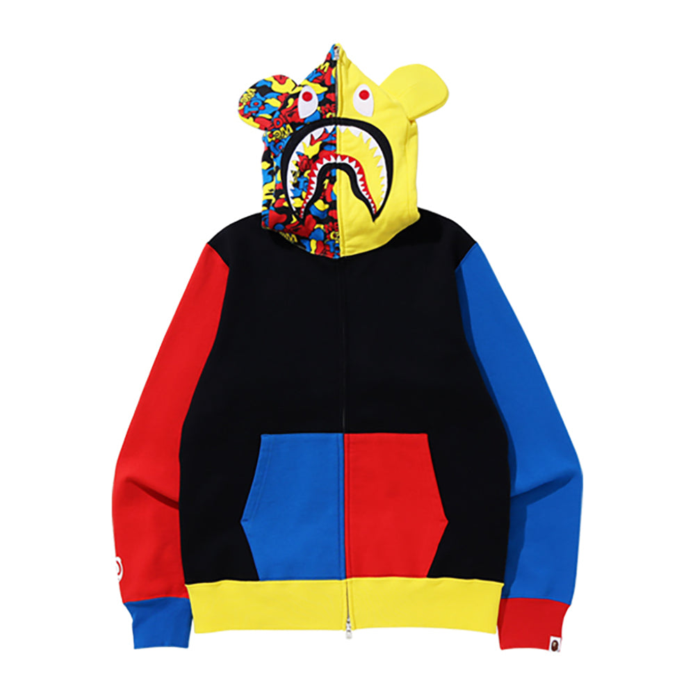 MEDICOM TOY BE@R SHARK FULL ZIP HOODIE_0
