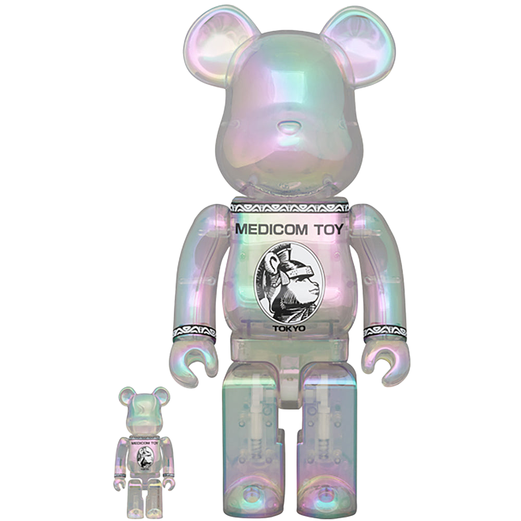 BE@RBRICK CENTURION CLEAR CHROME Ver. 100％ & 400％