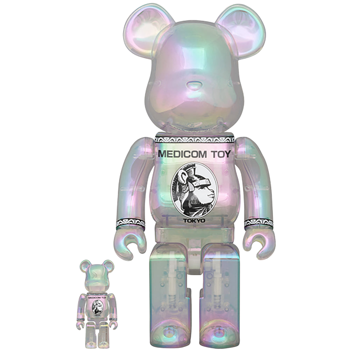 BE@RBRICK CENTURION CLEAR CHROME Ver. 100％ & 400％