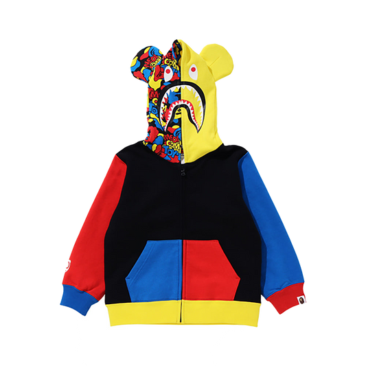 MEDICOM TOY BE@R SHARK FULL ZIP HOODIE (KIDS)