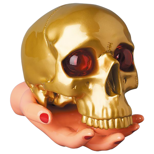 SKULL & HAND LAMP GOLD